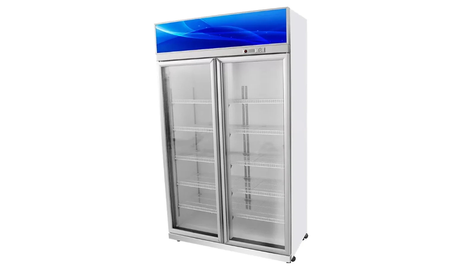 Two-door 875 litre beverage cooler used to plan the middle capacity row