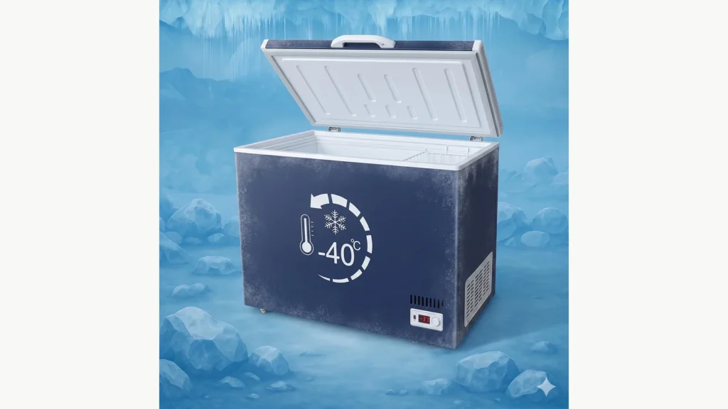 Commercial -40°C chest freezer reference for the IA-1110 deep-freezing option