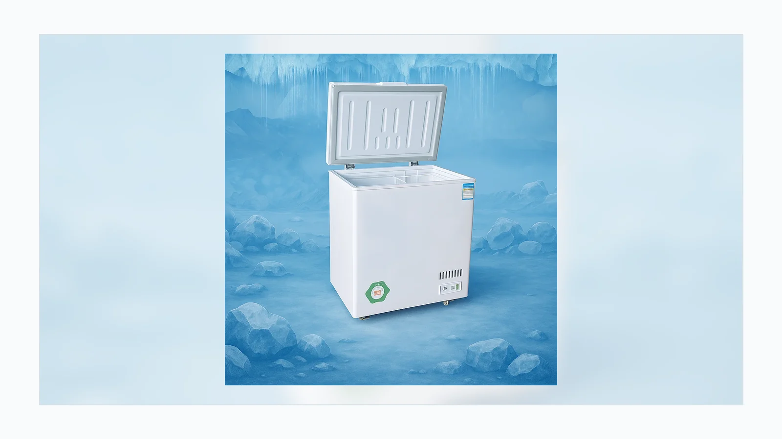 Commercial chest freezer capacity selection for retail orders