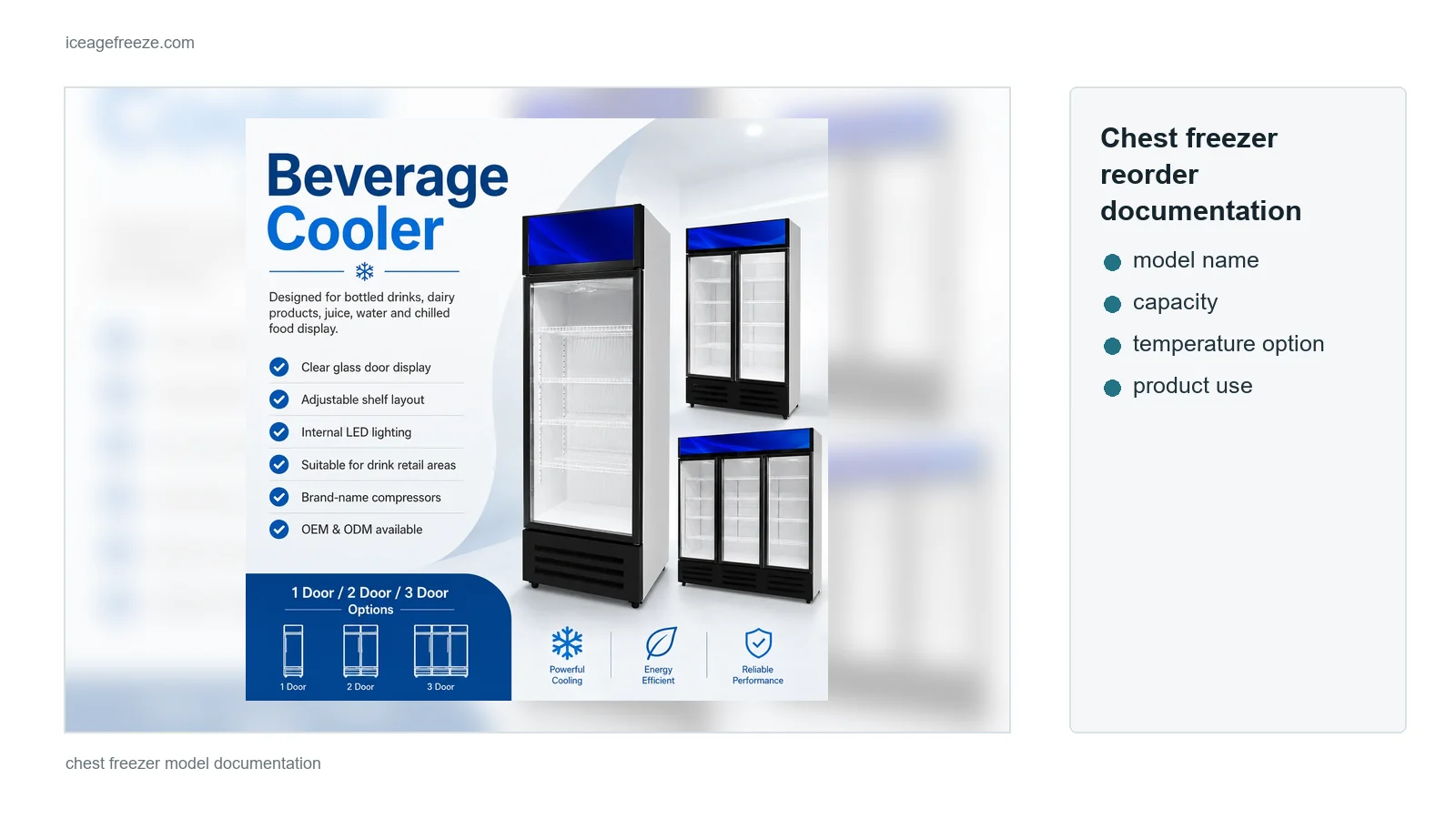 Chest freezer reorder documentation checklist for importers
