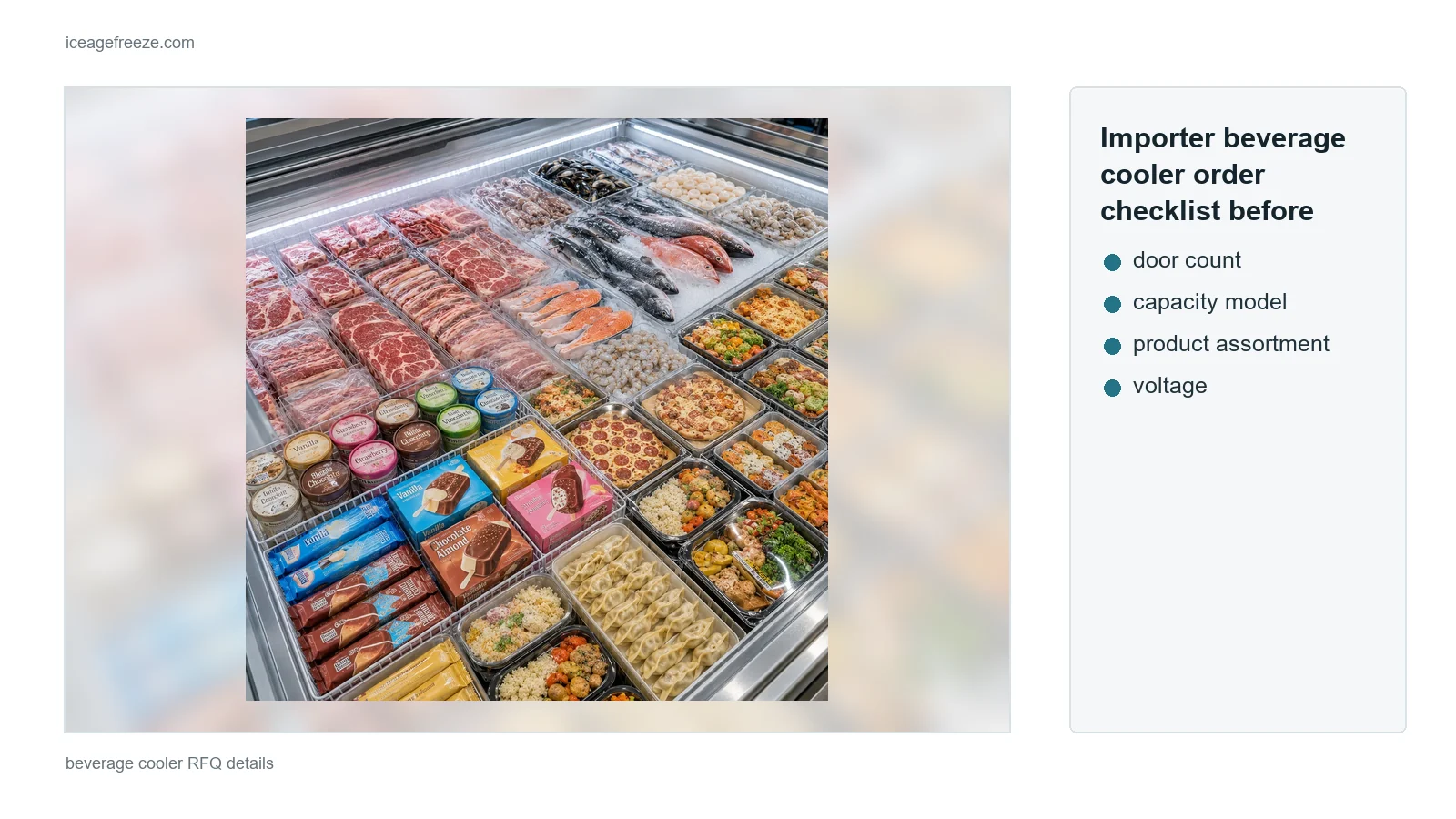 Importer beverage cooler order checklist before quotation